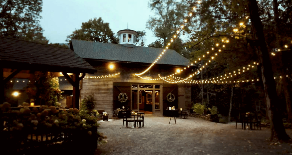 Evening reception at The Carriage Barn. 